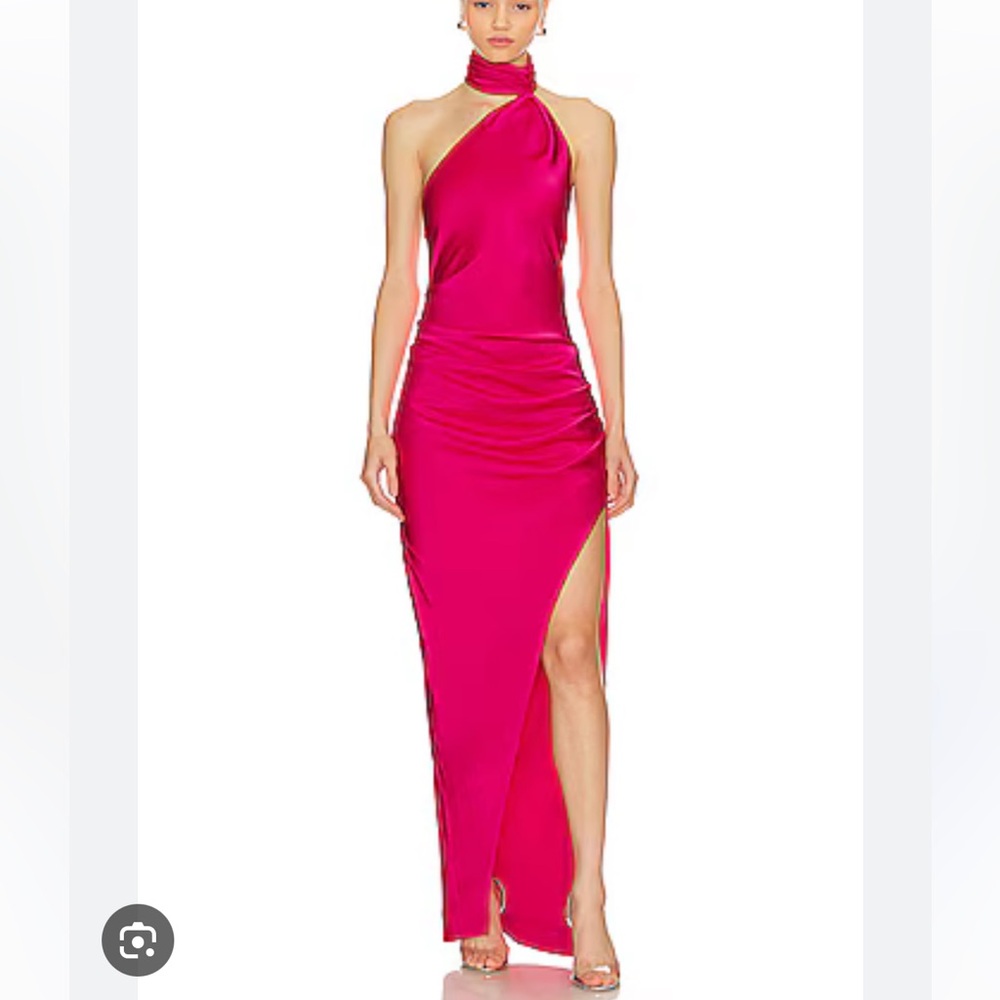 MISHA COLLECTION Pink Backless Dress